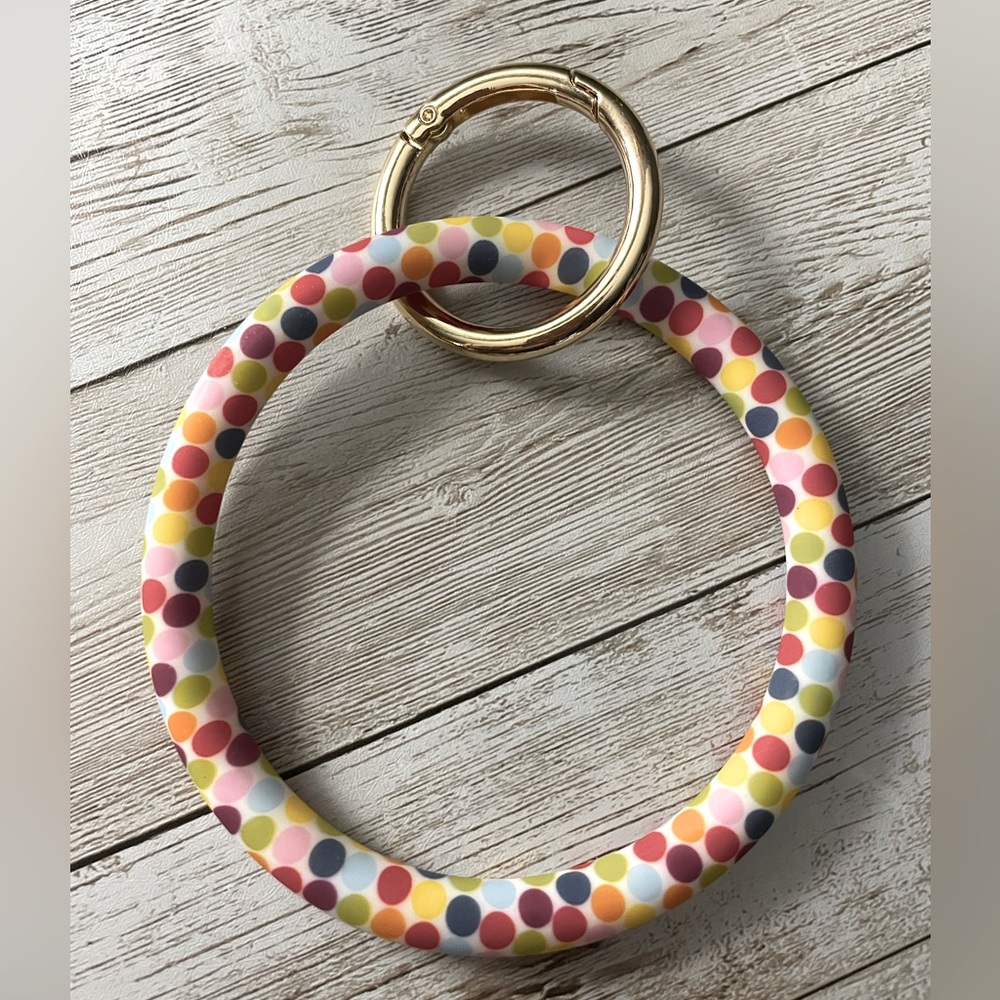 Multi-Color Confetti Bangle Keychain